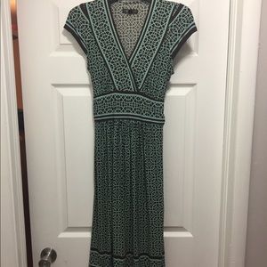 Mint green and brown dress, size M.